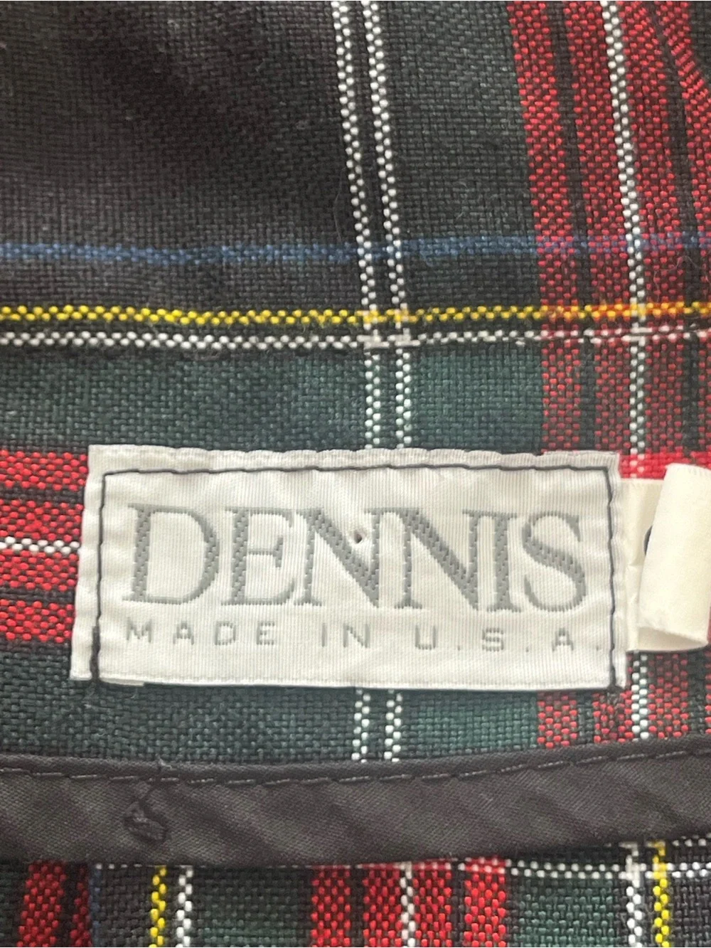 2 Dennis Uniform Black and Red Plaid Box Pleated Skirts Girl's 14